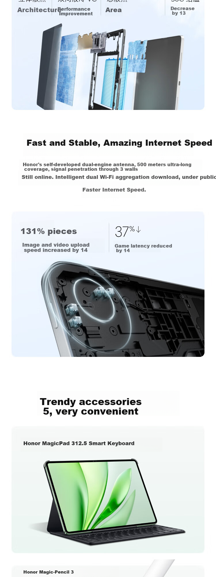 HONOR MagicPad3, 12.5-Inch Tablet, [Subsidies], AI-Driven Productivity, Third-Generation Snapdragon 8 Flagship Chip, 8GB+256GB, Space Gray 9