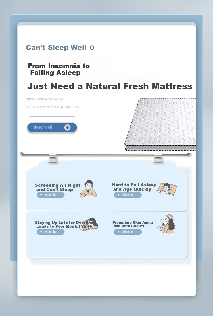 Jingcai Mattress JC316 Model, Coconut Palm Fiber Mattress, Foldable, for 1.8m Double Bed, Thin Mattress, 1.8*2 Meters, Firm Coir Mat 5