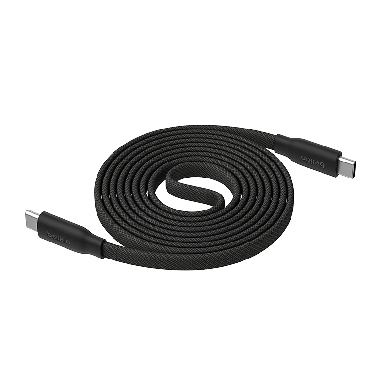 BELKIN Apple Data Cable 240W Fast Charging Dual Type-C Magnetic Cable for iPhone 17 MacBook Power Cable 1m Black CAB027