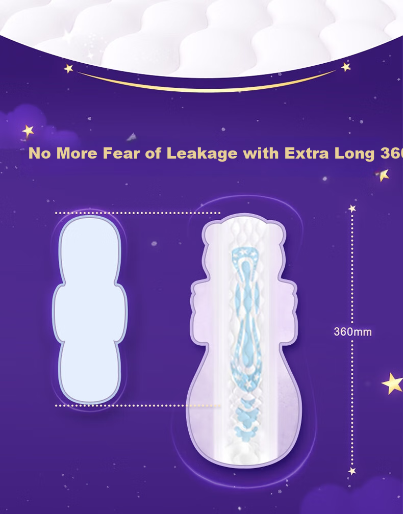 Hushubao Koala Huhu Extra Long Overnight Sanitary Pads, 425mm, 4 Pieces, Menstrual Pads, Sold by JD Official Flagship Store 3