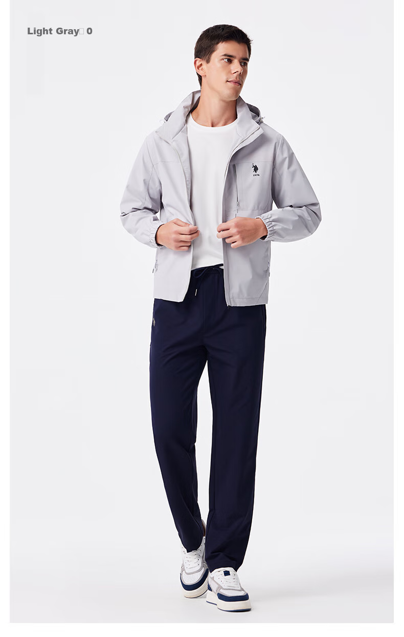 U.S. POLO ASSN. Men's Jacket, Spring And Autumn Business Hooded Jacket, Casual Workwear Loose-Fitting Commuter Outerwear for Me 4