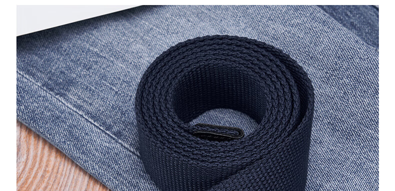 JEANSWEST Men's Canvas Waist Belt Woven Double Ring Buckle Casual Student Canvas Leather Belt Youth 11