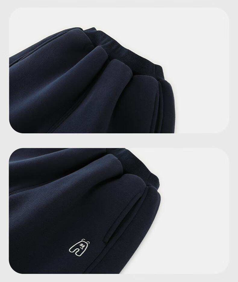 Qiqi Bear [Integrated Alpaca Wool] Boys' Fleece-Lined Thickened Pants Children's Sports Pants Autumn Winter Boys' Sweatpants 21
