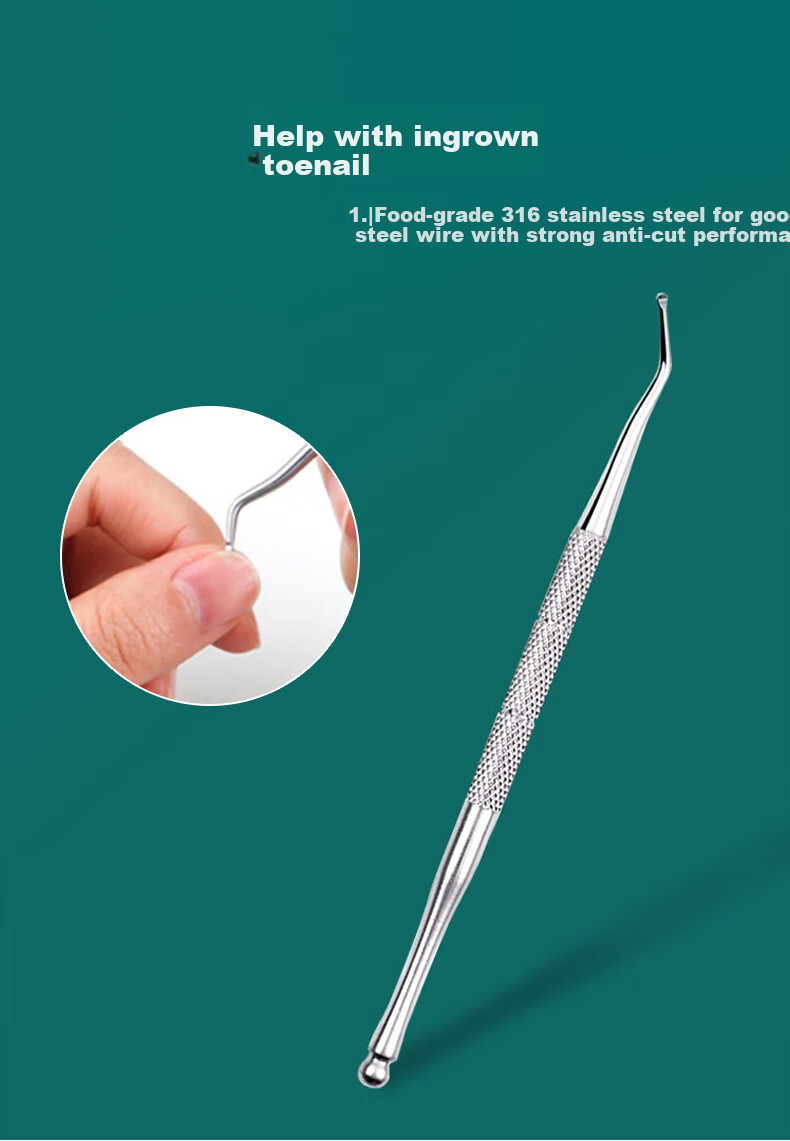 Baoshi Ingrown Toenail Specialized Nail Clipper, Eagle Beak Nail Nipper, Pedicure Knife Set, Stainless Steel Nail File 6