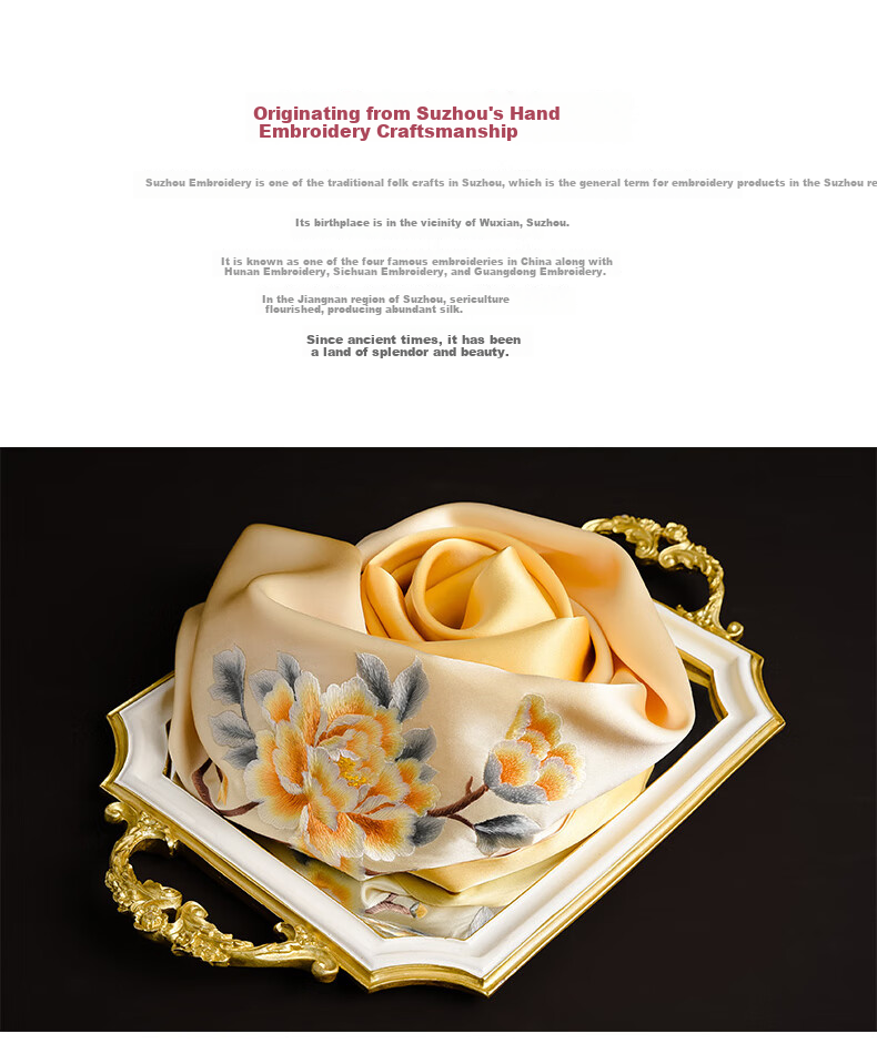 Hangsilu Silk Scarf And Bag Set, Mulberry Silk Women's Shawl, Birthday Gift for Mom Or Teacher on Mid-Autumn Festival 2