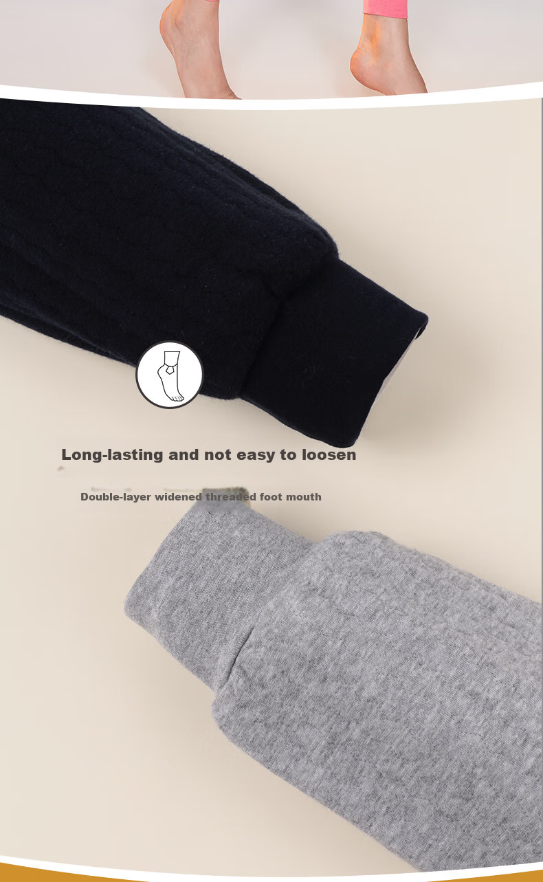 Yiershuang [Triple-Layer Thickened 100% Pure Cotton] Thermal Pants Knee Protection Patch Pants for Men And Women, Middle-Aged And Elderly Autumn Pants Cotton-Lined Pants for Fall And Winter 10