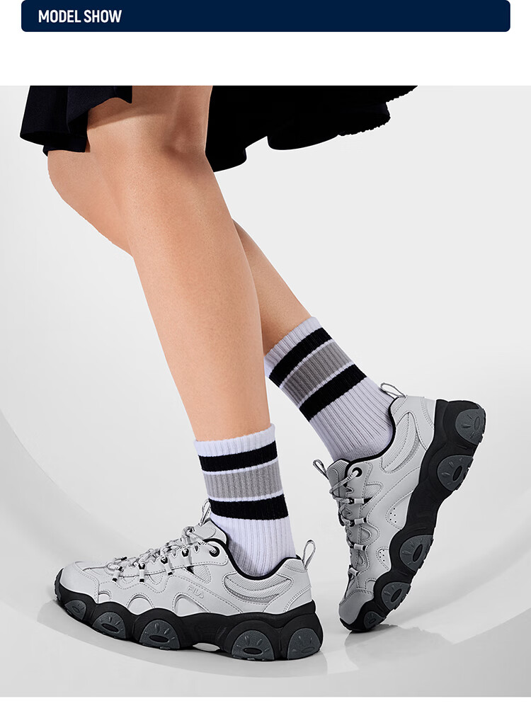FILA Official Cat Paw 7th Generation Women's Dad Shoes 2026 Thick Sole Casual Sports Shoes 19