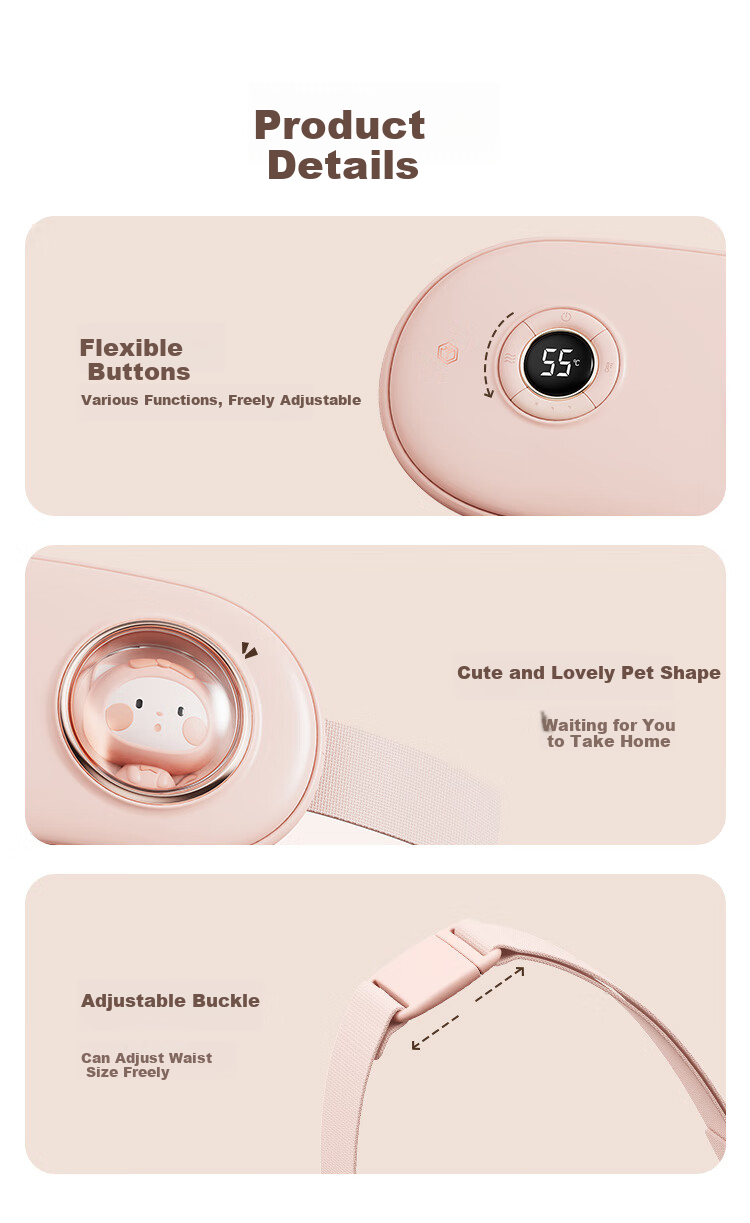 JD Original Moonlight Planet Warm Uterus Belt, Menstrual Pain Relief Hot Compress Heating Pad, Birthday Gift for Wome 11