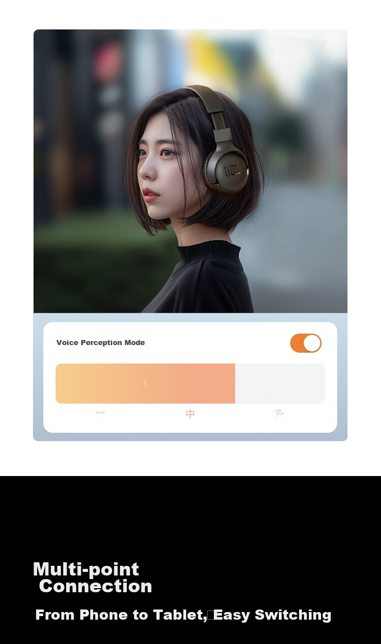 JBL TUNE 670NC Over-Ear Bluetooth Headphones, Active Noise Cancellation Wireless Music Headphones, Compatible with Huawei, Apple, Xiaomi, Birthday Gift, Midnight Black 11
