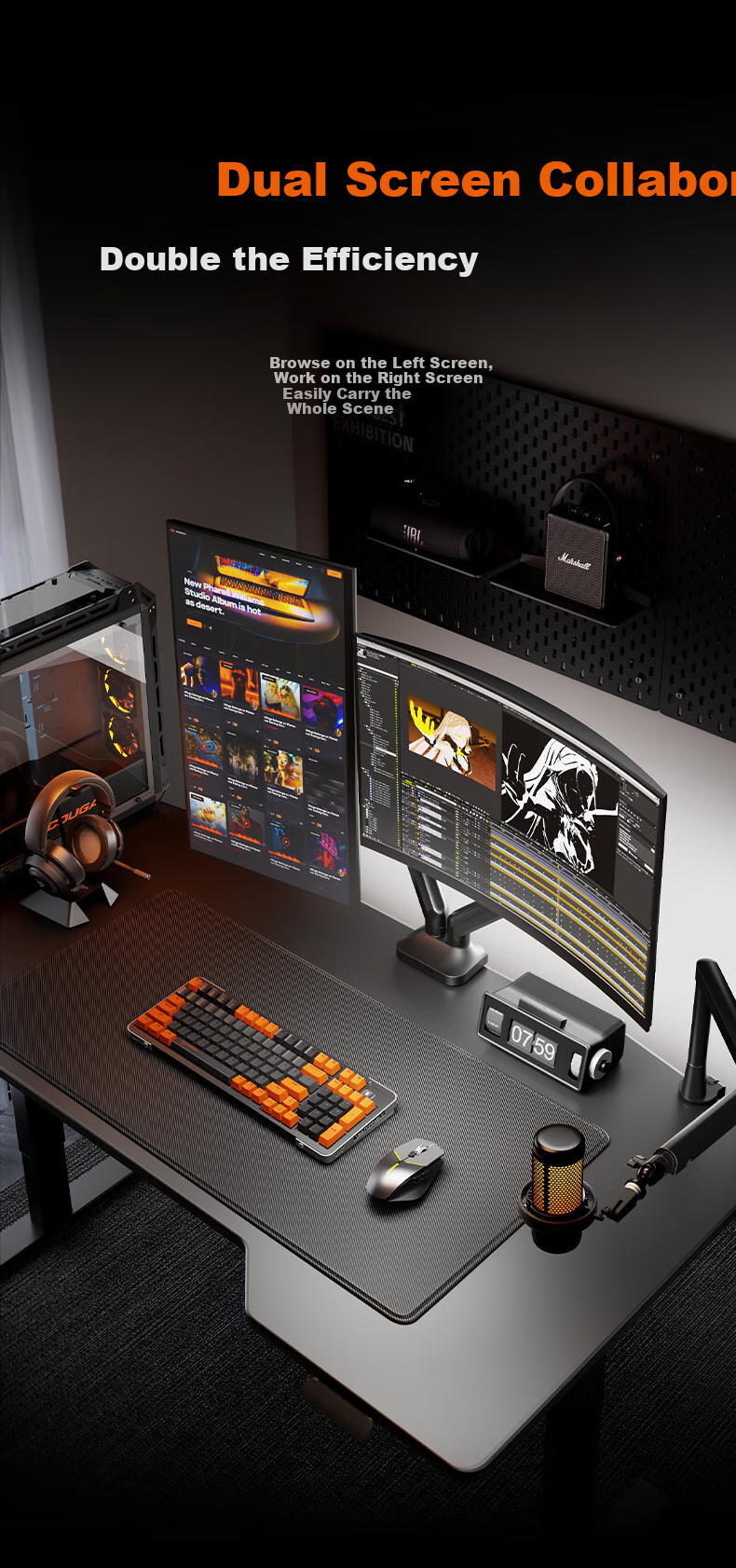 Songneng Monitor Stand, Computer Stand, Display Stand, Mechanical Arm, Monitor Riser, Monitor Arm Support, Weight Capacity 12KG, T690-1B 9