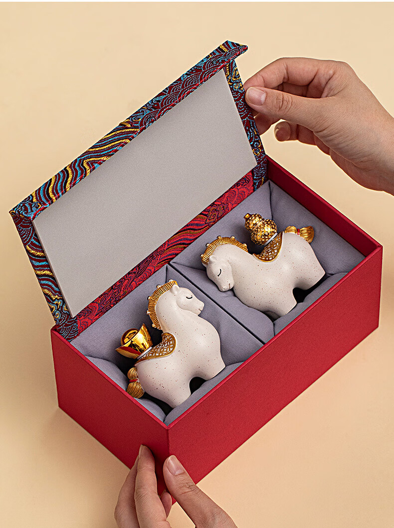 Kongsheng Guochao Prosperity Horse Orange Creative Corporate New Year Gift Premium Souvenir Friend Birthday Gift Year of the Horse Ornament 17