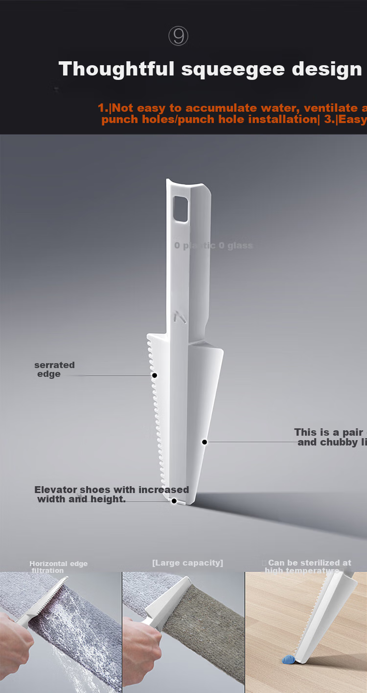 Dawei Cloth-Clamped Flat Mop, 39.5cm Handle Length, 135cm Total Length, Large Cloth Set with Extra Cloth, Jumbo Size, Snap-Button Design P8 3