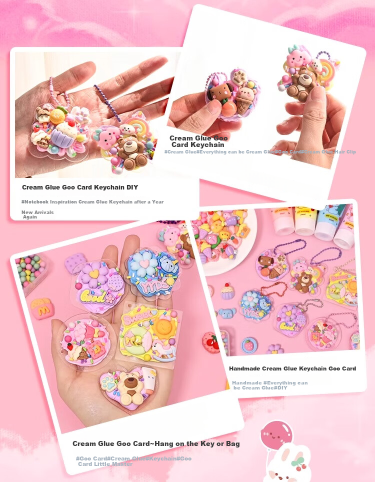 Danmiqi Cream Clay Guka Set Gift Box, Children's Pretend Play Toys, Girls' DIY Handmade Birthday Gift 10