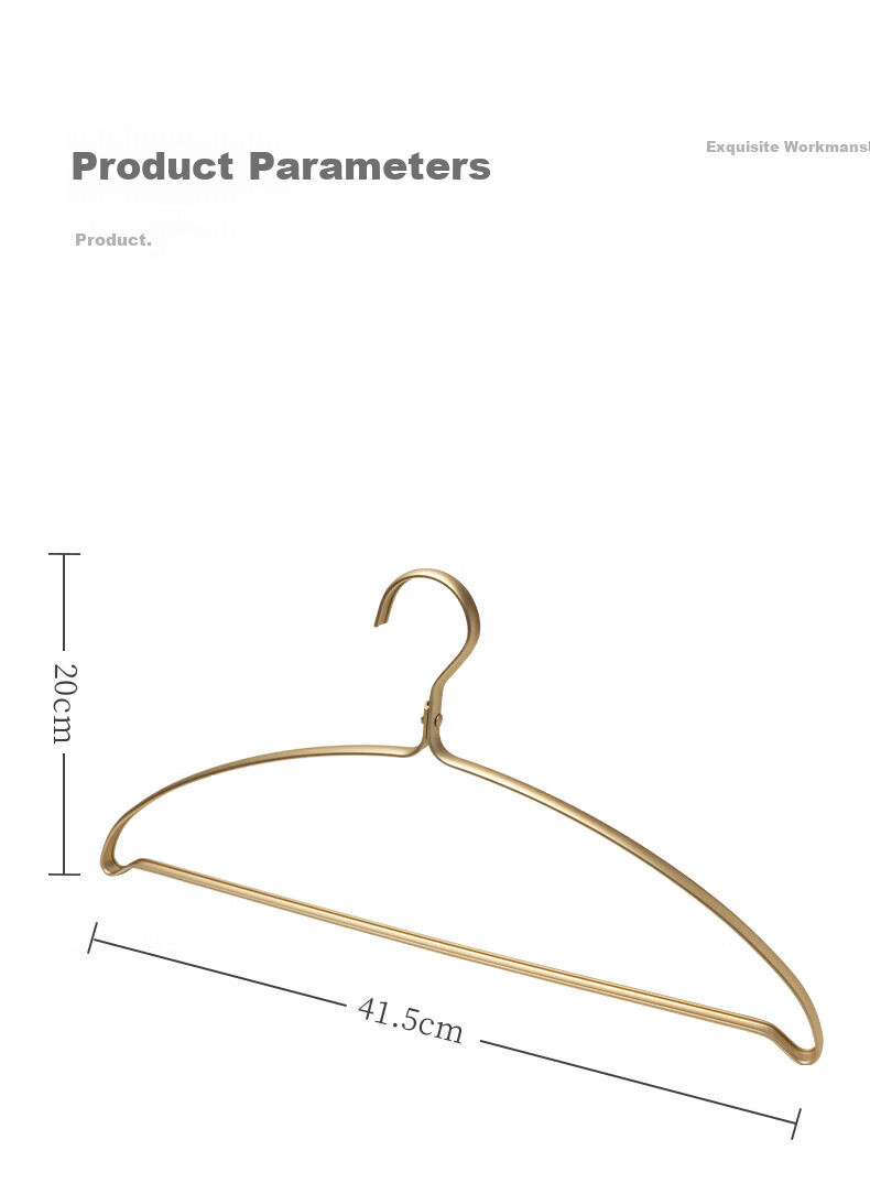 Fanyejia Aluminum Alloy Hangers, 10 High-End Models, Household Clothes Hangers, Seamless Wardrobe Hangers, Anti-Shearing Angle Drying Rack 18