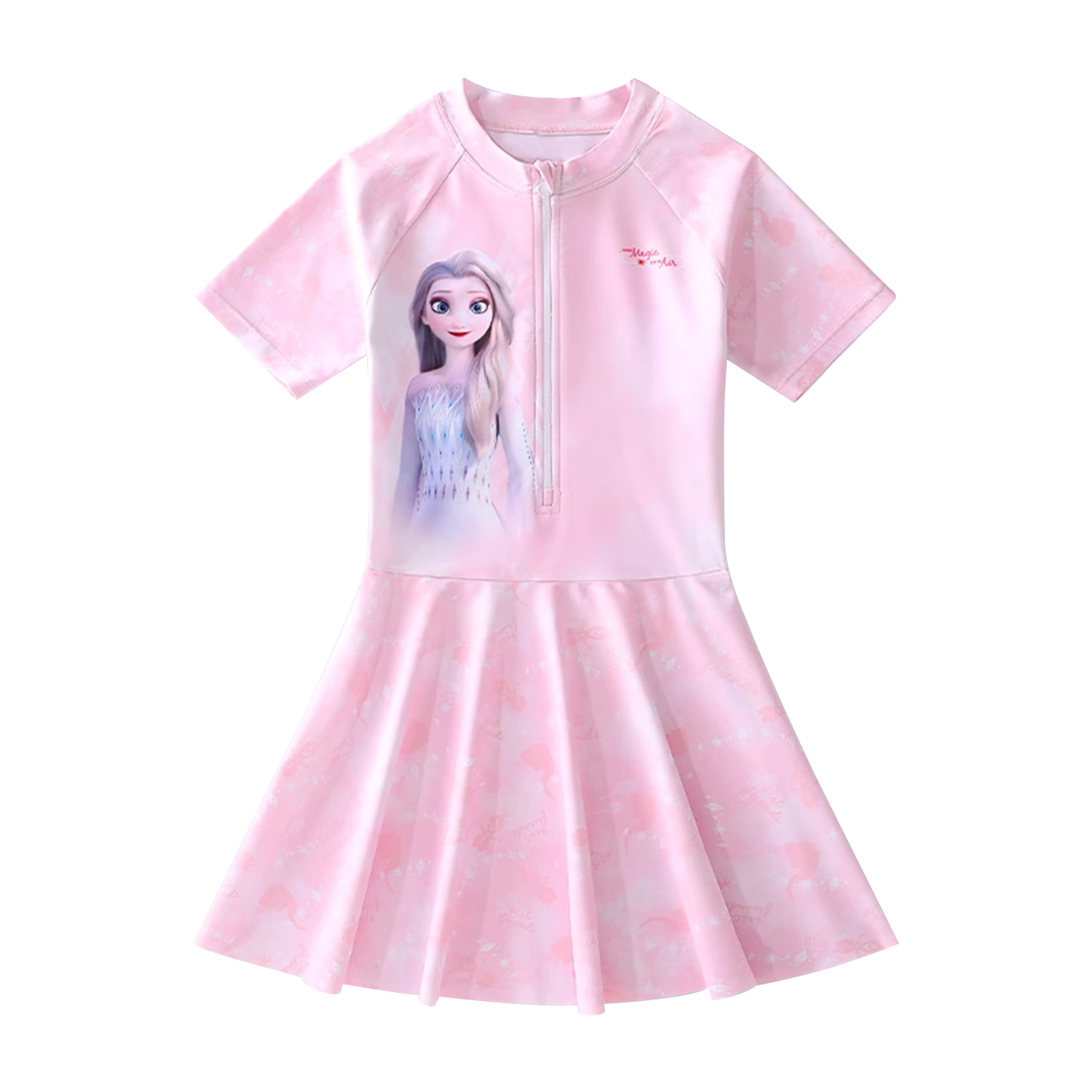 Disney Kids Girls Swimwear Cute Sun Protection Frozen Girl Swimsuit D35477 Light Pink Size 120