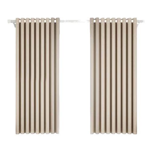 Ali Japanese-Style Ready-Made Curtains for Living Room And Bedroom, Blackout Curtains with Hooks, Milk Tea Color, 1.8m X 2.4m