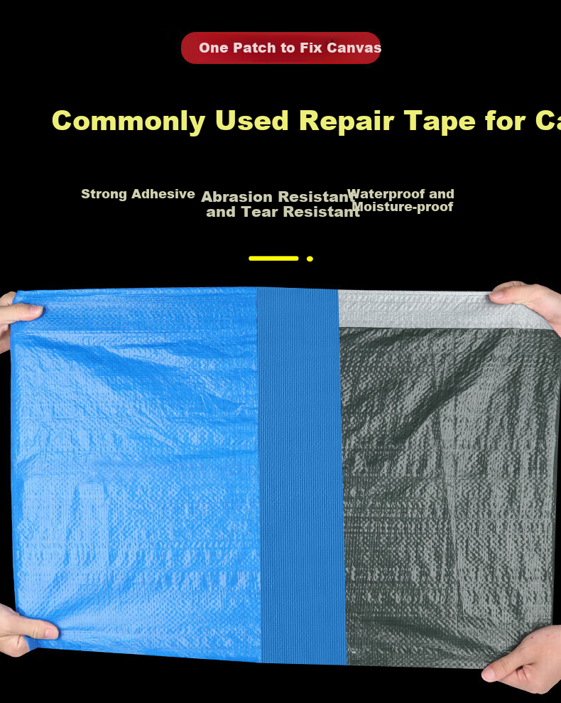 Mileqi Tarpaulin Repair Tape, Strong Adhesive And Anti-Aging, Canvas Tarpaulin Patch for Holes And Rain, Truck Tape, Red - 20cm Wide * 8m Long 1