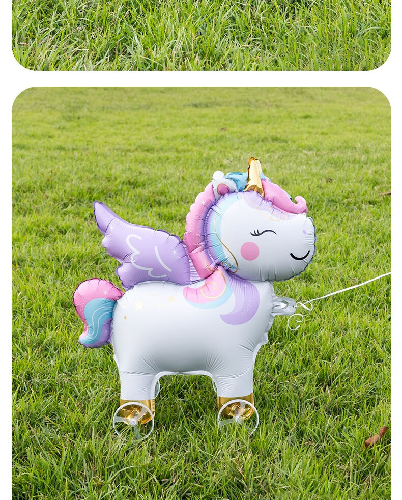 Bingyou Wheeled Walking Balloon Animal 3D Balloon Children's Birthday Decoration Outdoor Large Balloon 11