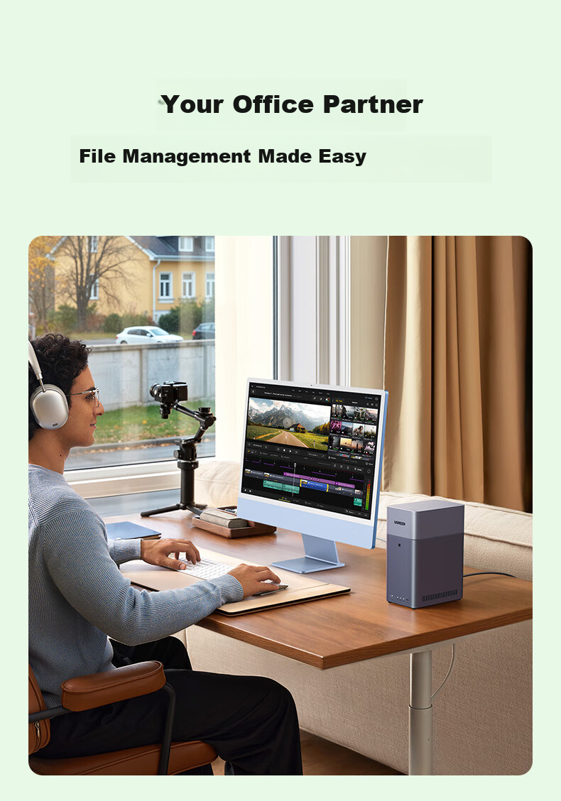 UGREEN Private Cloud DH2300, 8GB Dual-Bay NAS Network Storage, Personal Cloud AI Home Hard Drive Server, Mobile NFC One-Touch Connection, Photo Album Backup, Phone And Tablet Expansio 48
