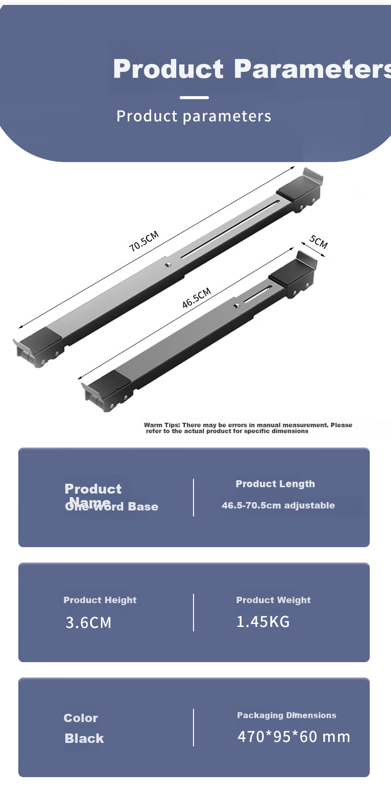 Jiangwutong Washing Machine Base Anti-Vibration Fixed Stand, Movable Non-Slip Foot Pads, Height-Increasing for Air Conditioner And Refrigerator, Suitable for Small Swan, Midea, Haier, Universal 10