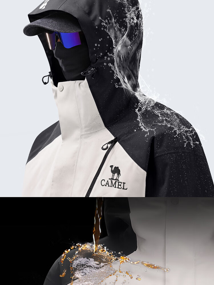 CAMEL [Wang Junkai's Choice] Outdoor Champion Kaijiao Evo Series Jacket, Unisex Three-In Waterproof Coat 3