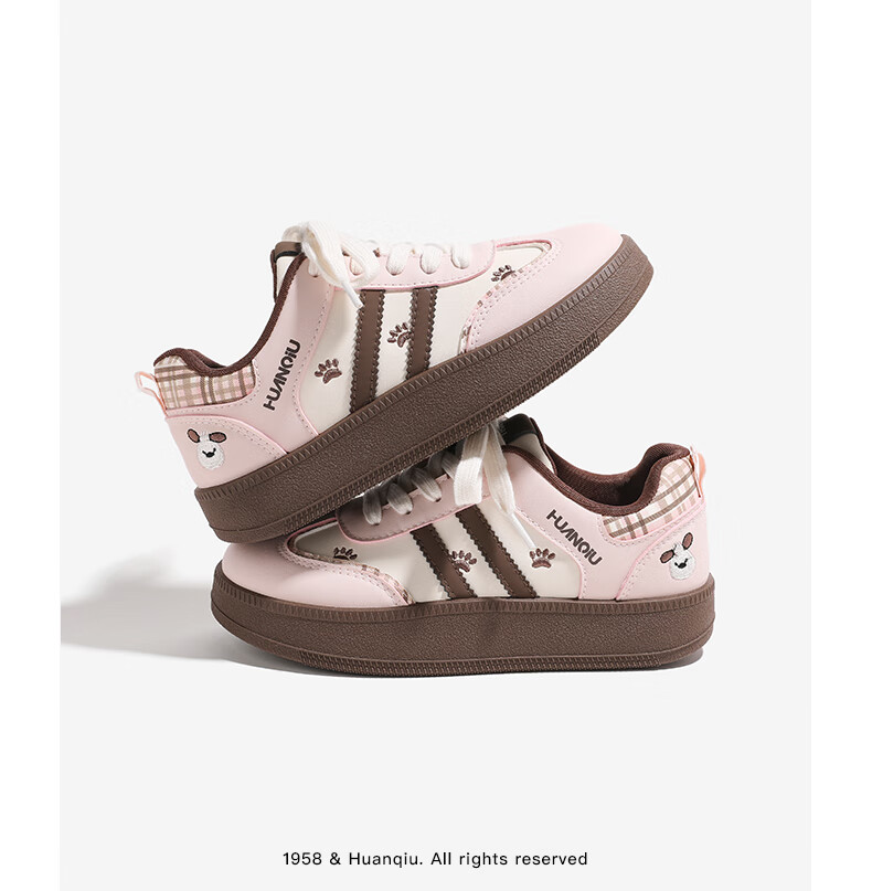 Global Cute Puppy Print Slip-On Sneakers for Women 2026 Spring Retro Casual Soft Sole Sports Shoes Pink Size 40 13