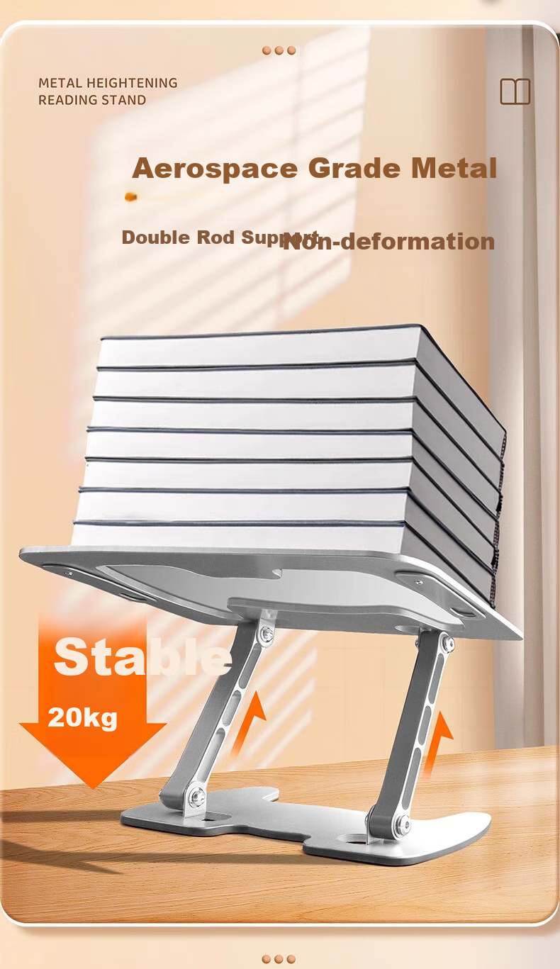Shuxing Metal Reading Stand, Adjustable Height, Multifunctional Book Holder for Children, Reading Aid, Book Stand for Elementary School Students, Fixed Book Support, Extendable Desktop Bookshelf 10