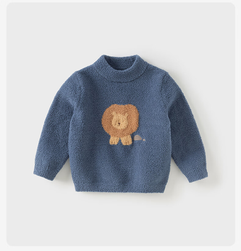 DAVE & BELLA Children's Chenille Sweater Unisex Winter Pullover Knitwear for Babies 5