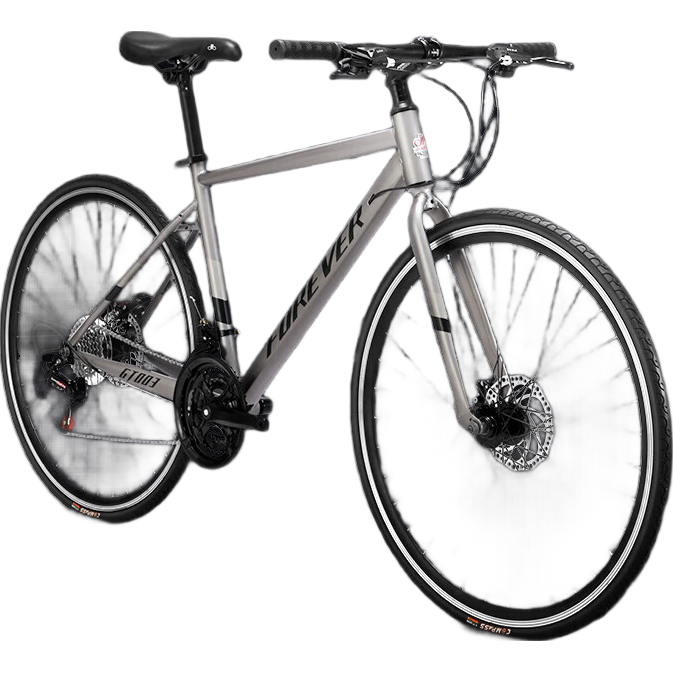 FOREVER 700C Drop Handlebar Road Bike, 27-Speed, for Men, Women, Adults, Students, Children, City Bikes, Knight Gray