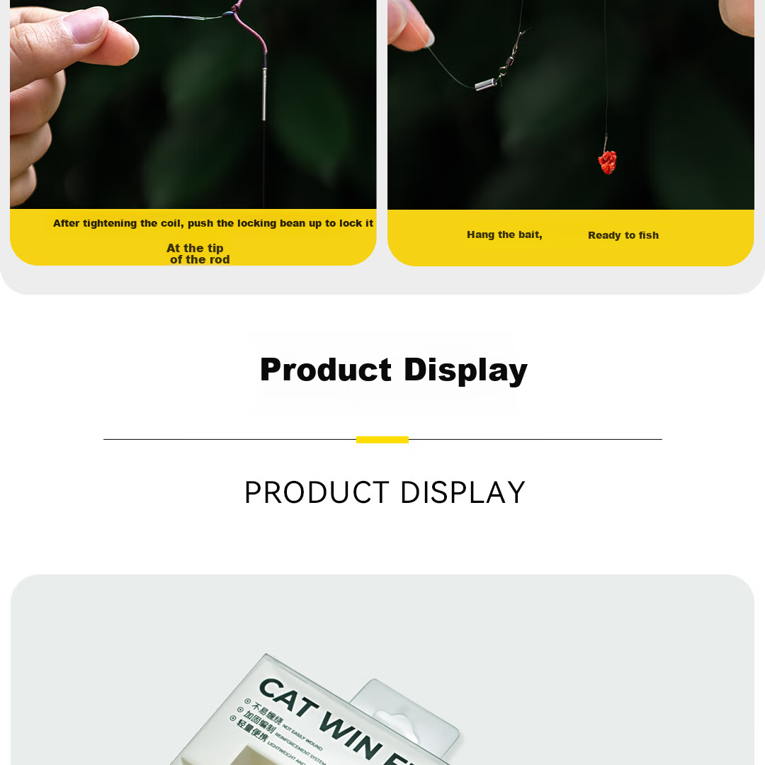 Xiangmao Fishing Line Set for Small Bait, Baition Carp Fishing Hook Line, Small Bait Float Set, Finished Product Stream Fishing Line Set 15