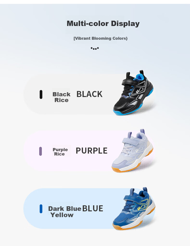 Warrior Children's Mesh Sports Shoes, Boys' Running Shoes, Girls' Badminton Shoes WZB790T Zimi Purple 36 2