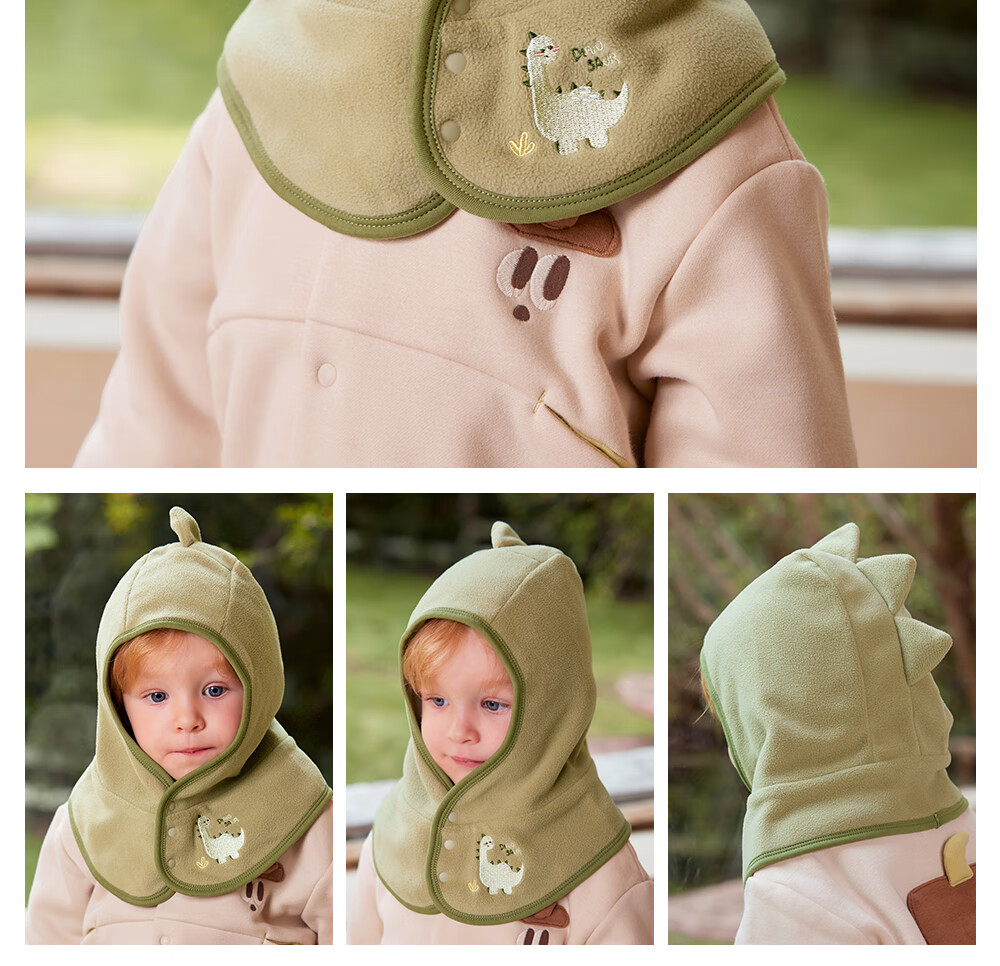Beitais Baby Hat and Scarf Set - Autumn Winter Ear Protection Warm Windproof Outdoor Cap for Kids 5