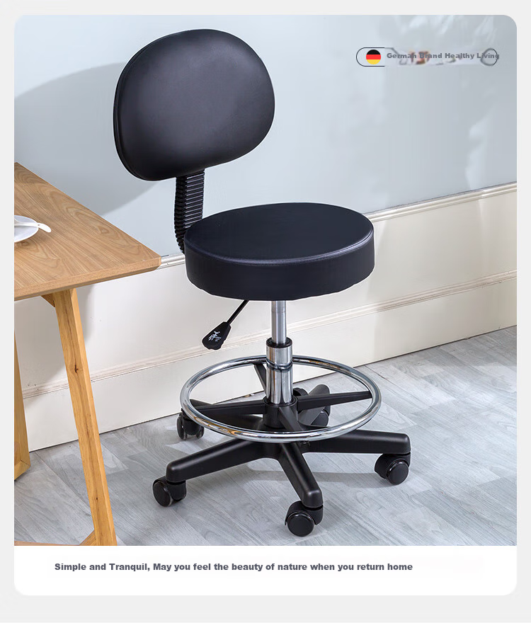 CLORIS Adjustable Swivel Bar Stool with Wheels for Beauty Salon, Kitchen, Laboratory, Home And Pub Use H201 29