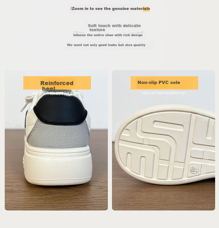 Warrior Women's Shoes, Spring And Autumn Versatile Lightweight Soft-Soled Sneakers, Daily Commute Casual Shoes M461C Beige/gray/black 35 4