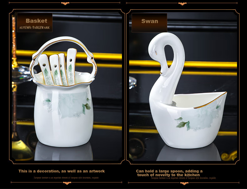 Yunzhihe Complete Set of Tableware Including Plates, Bowls And Chopsticks from Jingdezhen, Perfect for Housewarming Or Moving Gifts 15