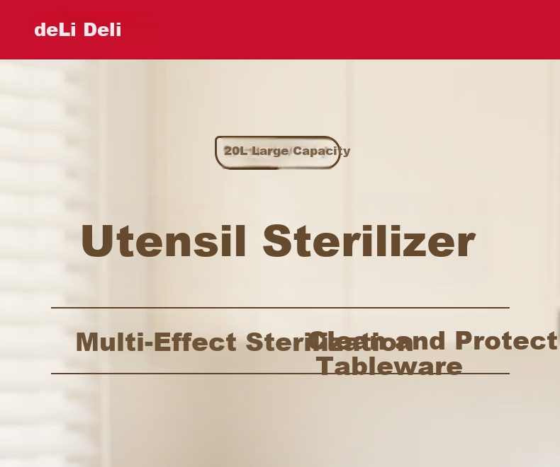 Deli Baby Bottle Sterilizer with Drying UV Sterilization Machine, Mini Small Bowl And Chopstick Disinfection And Drying Machine, LD502 White 1