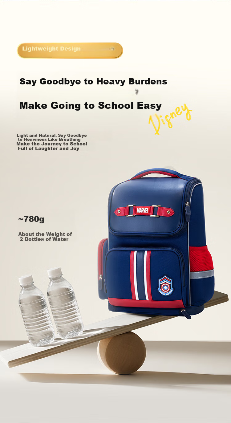 Disney Backpack for Primary School Girls Grades 4-6, Spine-Protecting, Load-Reducing, Multi-Layered, Large Capacity, Breathable, Double Shoulder Bag, Three-Piece Set 18
