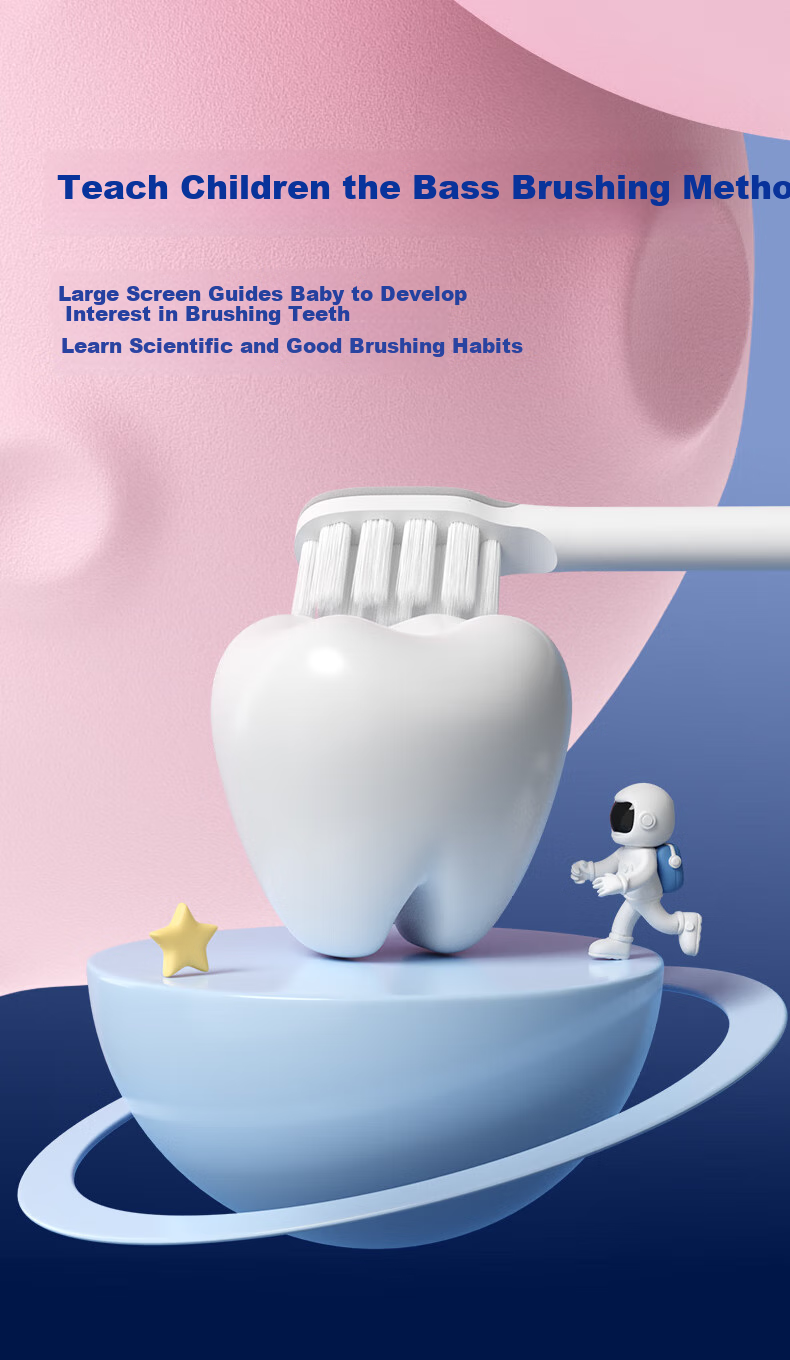 BAIR Children's Electric Toothbrush with Smart Reminder, Vibration, Full Body Scanning, for Students, Boys, Kids, Soft Bristles, Gum Protection, Sensor Charging, Ages 3-6 Gift for Children K6 4