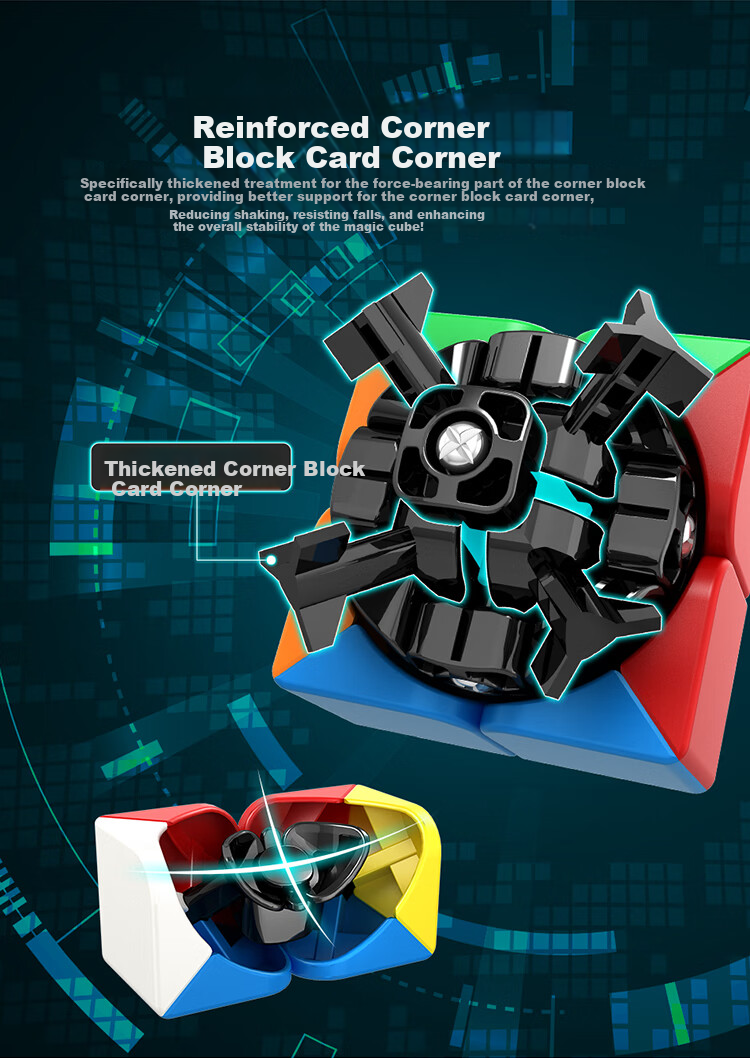 Moyuwenhua Second-Order Magic Cube, Smooth Competition-Grade Solid Color 2x2 Speed Cube for Beginners, Boys And Girls Early Educatio 5