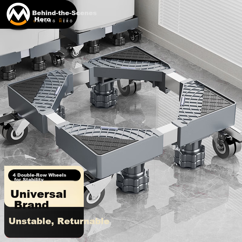 Muhouyingxiong Washing Machine Base, Movable Fully Automatic Pulsator Drum, Reinforced Anti-Vibration, Suitable for Midea Haier Xiaotiane And Other Brands, Heightened Base Frame, Moisture-Proof, 4 Wheels 4 Feet