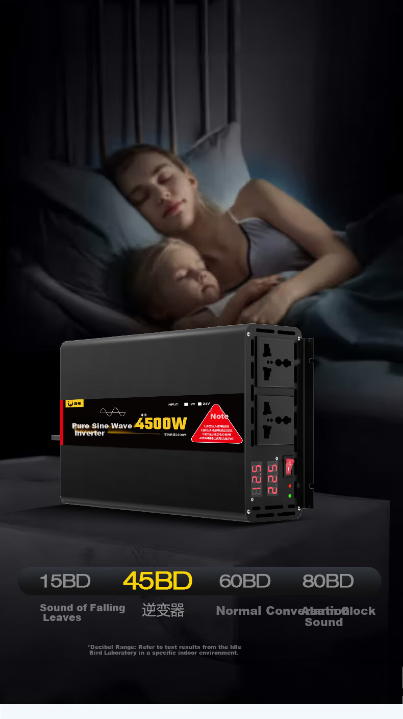 XIANNIAO Inverter, High Power 2200W, for Tricycles And Street Vendors, 12V to 220V Pure Sine Wave Power Supply, Outlet Converter 21
