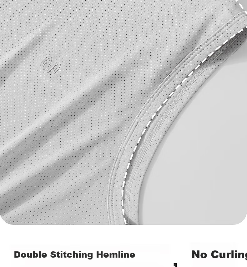 Hengyuanxiang Large Size Ice Silk Men's Tank Top, 10A Antibacterial Mesh, Autumn Wide Shoulder Sleeveless Undershirt, Breathable Quick-Dry Sports T-Shirt 8