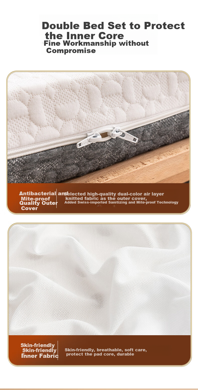 JD Original Premium Latex Mattress, Thai Imported Core 94% Natural Latex, 95D Double Size, 180x200x5cm 15