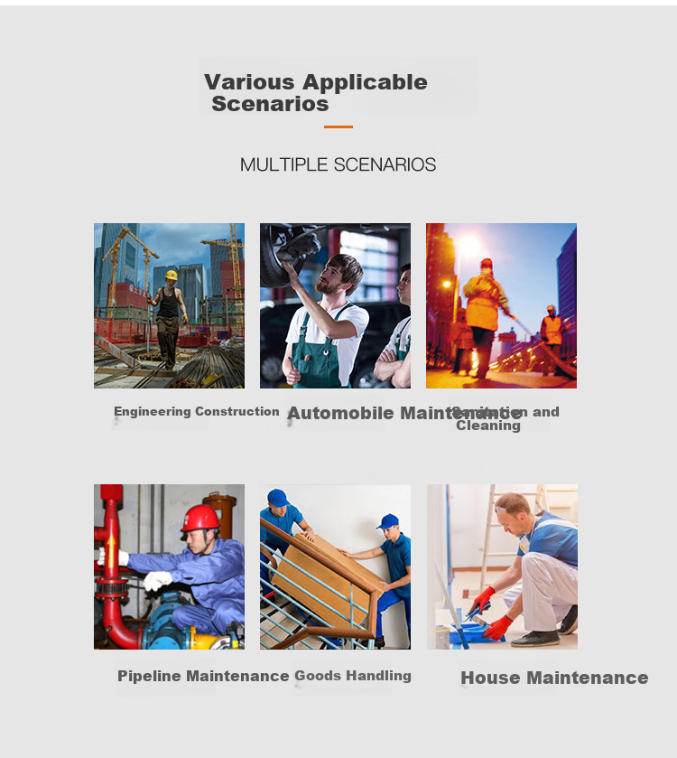 Gongpinxing Nitrile Work Gloves, Durable, Breathable, Odor-Resistant, Waterproof, Oil-Proof, for Construction And Auto Repair, Thick Rubber Gloves [12 Pairs], Blue And White Nitrile [Beijing Warehouse] 7