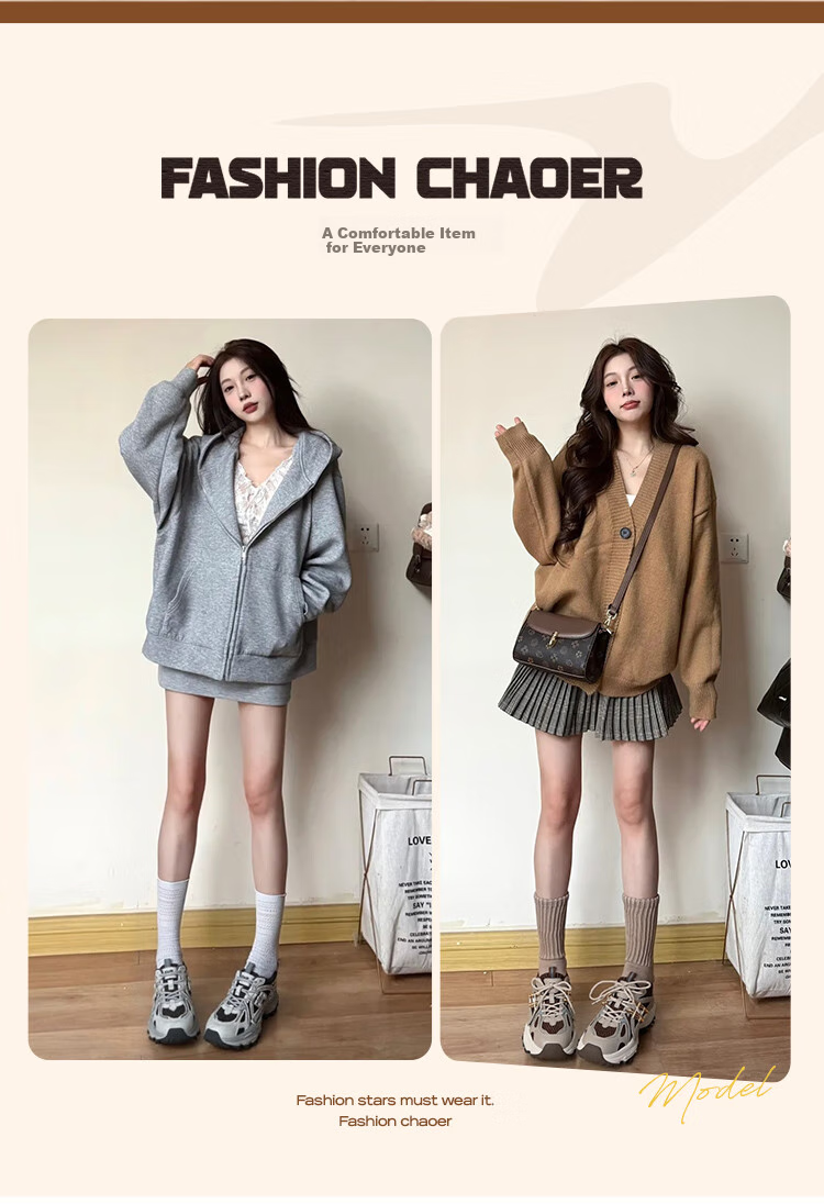 ZHR [Shen Yue Same Style] Thick Sole Dad Sneakers Women Height Increasing Casual Sports Shoes KS251F Gray Size 38 10