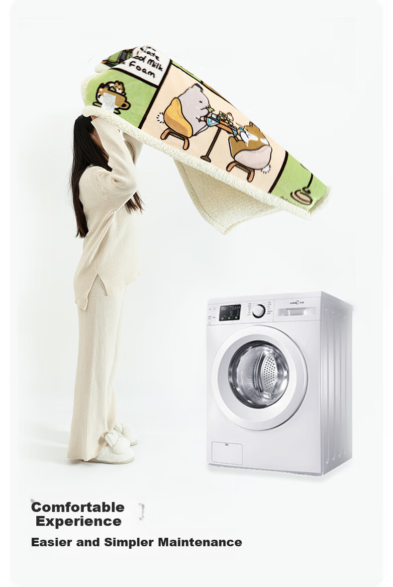 Shandian Cartoon Blanket, Nap Sofa Throw, Autumn And Winter Thick Style, Leg Cover, Shawl, Workstation Lazy Person's Single Office Air Conditioning Blanket 11