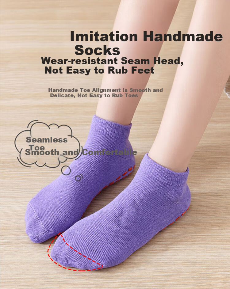 Aibaoshi Children's Non-Slip Socks, Toddler Walking Socks, Kids Trampoline Socks, 5 Pairs, Size L, B1185 9