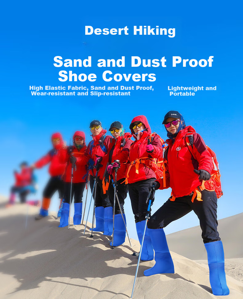 Andatong Desert Shoe Covers, Breathable Desert Shoe Covers for Chaka Salt Lake, High-Elastic Beach Shoe Covers, Anti-Sand Socks, Full Foot Covers [With Free Headscarf] Fluorescent Orange Size 35-46 1