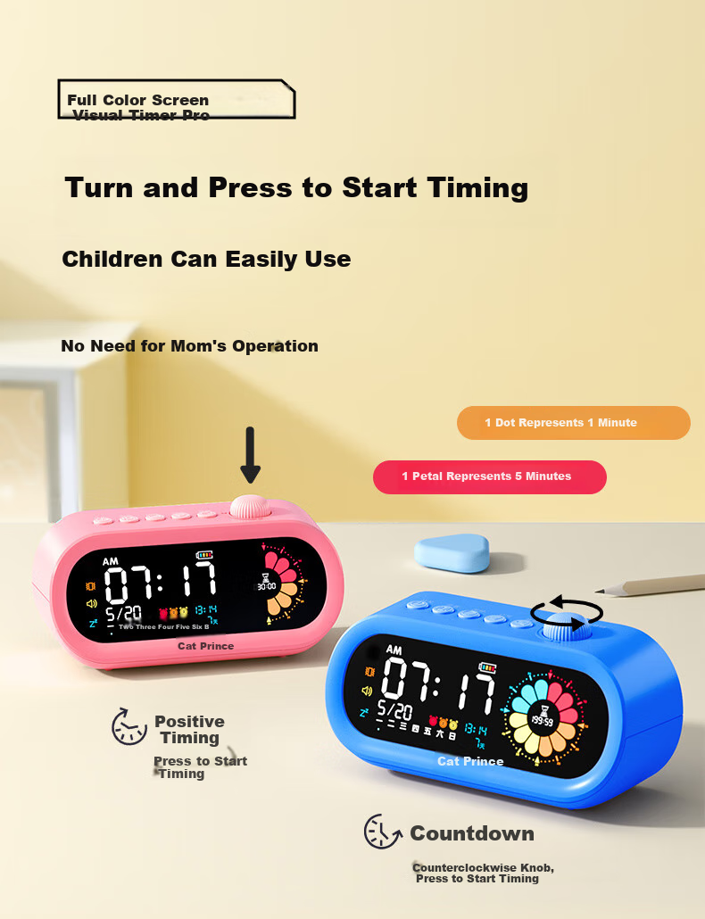 Maotaizi Visual Timer Alarm Clock, Smart 2026 New Model for Students, Wake-Up Aid, Learning Tool for Children, Self-Discipline Time Management Device, Electronic Clock, Birthday Gift for Boys And Girls 7