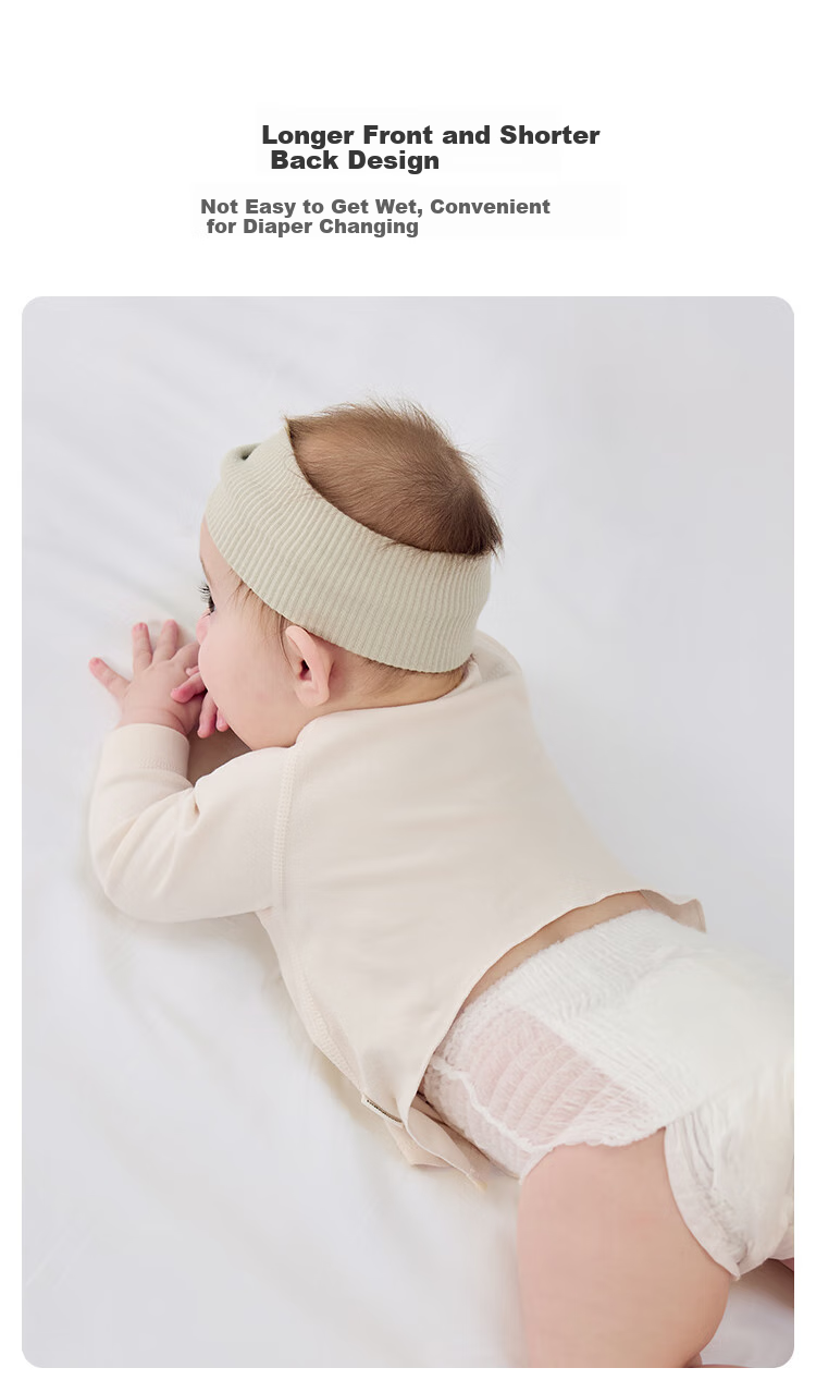 Babylove Newborn Half-Back Shirt for Spring And Autumn, 0-3 Months, Newborn Full Moon Baby, Pure Cotton Infant Clothing, Belly Protection Top 2
